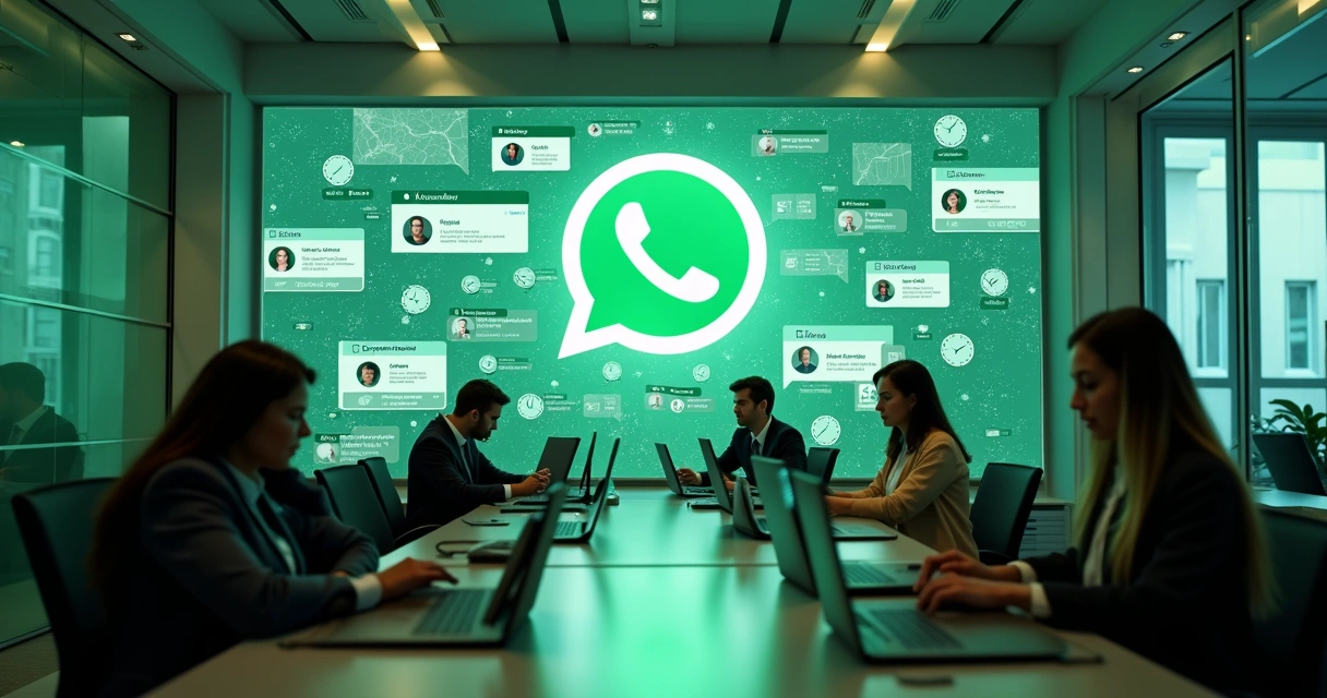 Centralização do atendimento via WhatsApp em imobiliária com múltiplos dispositivos e equipe organizada